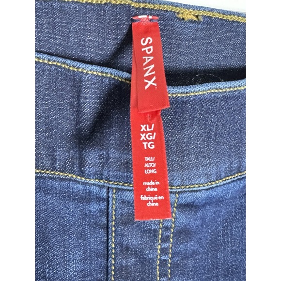SPANX Shape EveryWear Flare Pull-On Denim Jeans - Women's Size XL Tall - 20327T - Picture 6 of 7